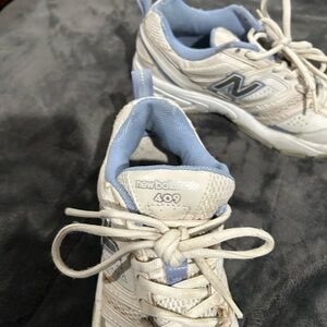 New Balance Kids Sneakers - Cream and Light Blue